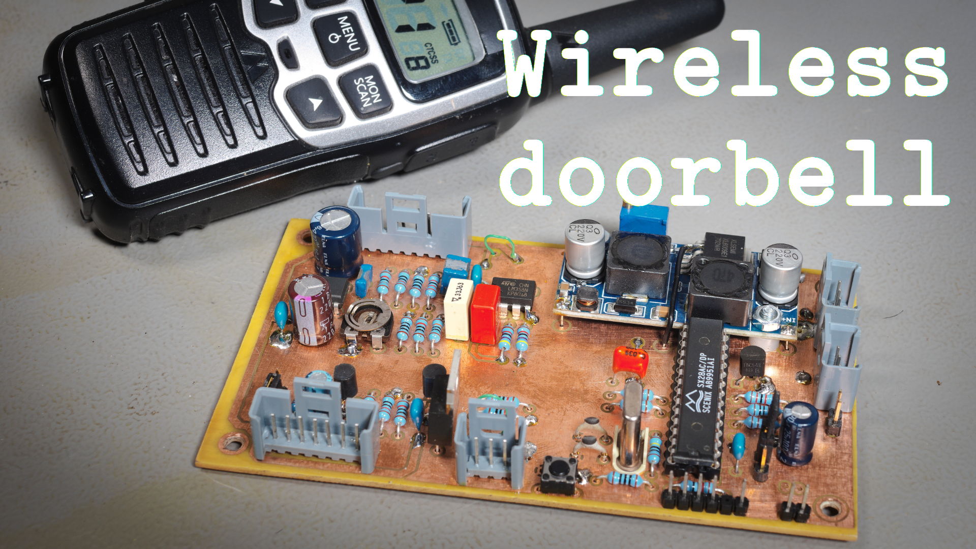 A wireless doorbell