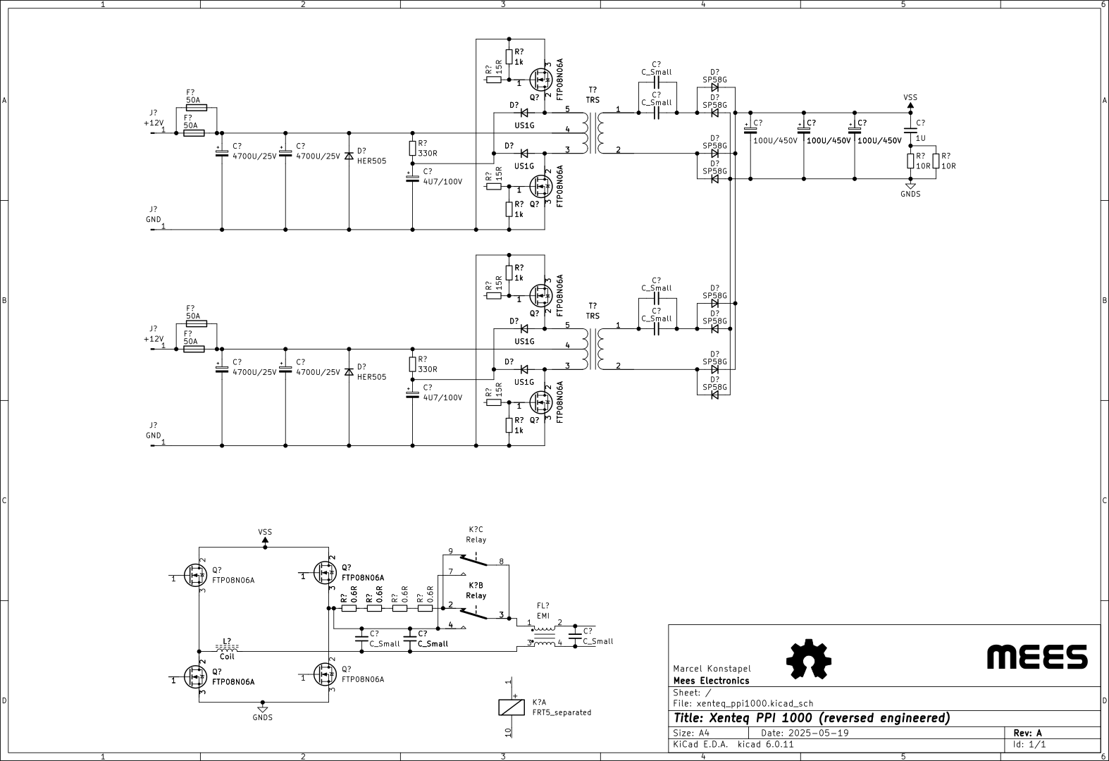 Partially reversed engineered schematic Partially reversed engineered schematic