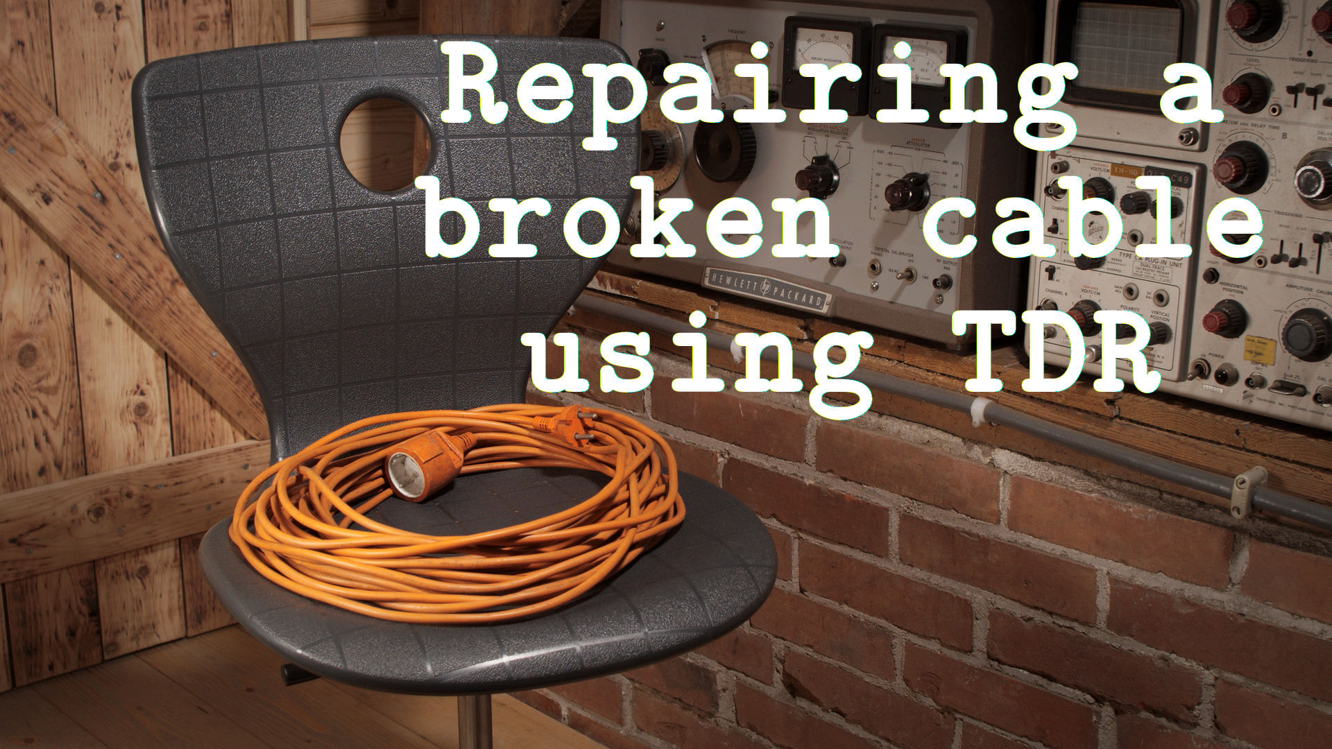 Repairing a broken cable using TDR Repairing a broken cable using TDR