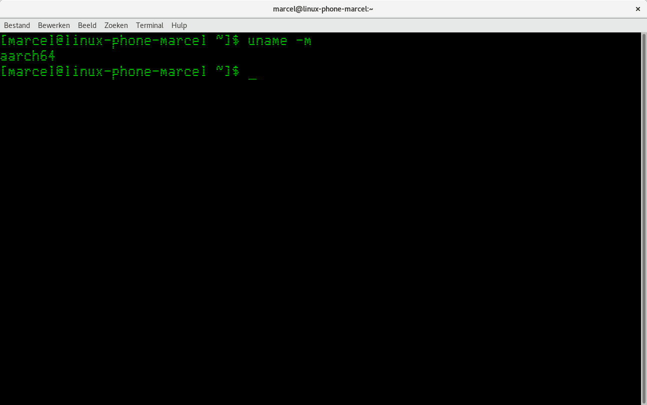 Logged in via ssh Logged in via ssh
