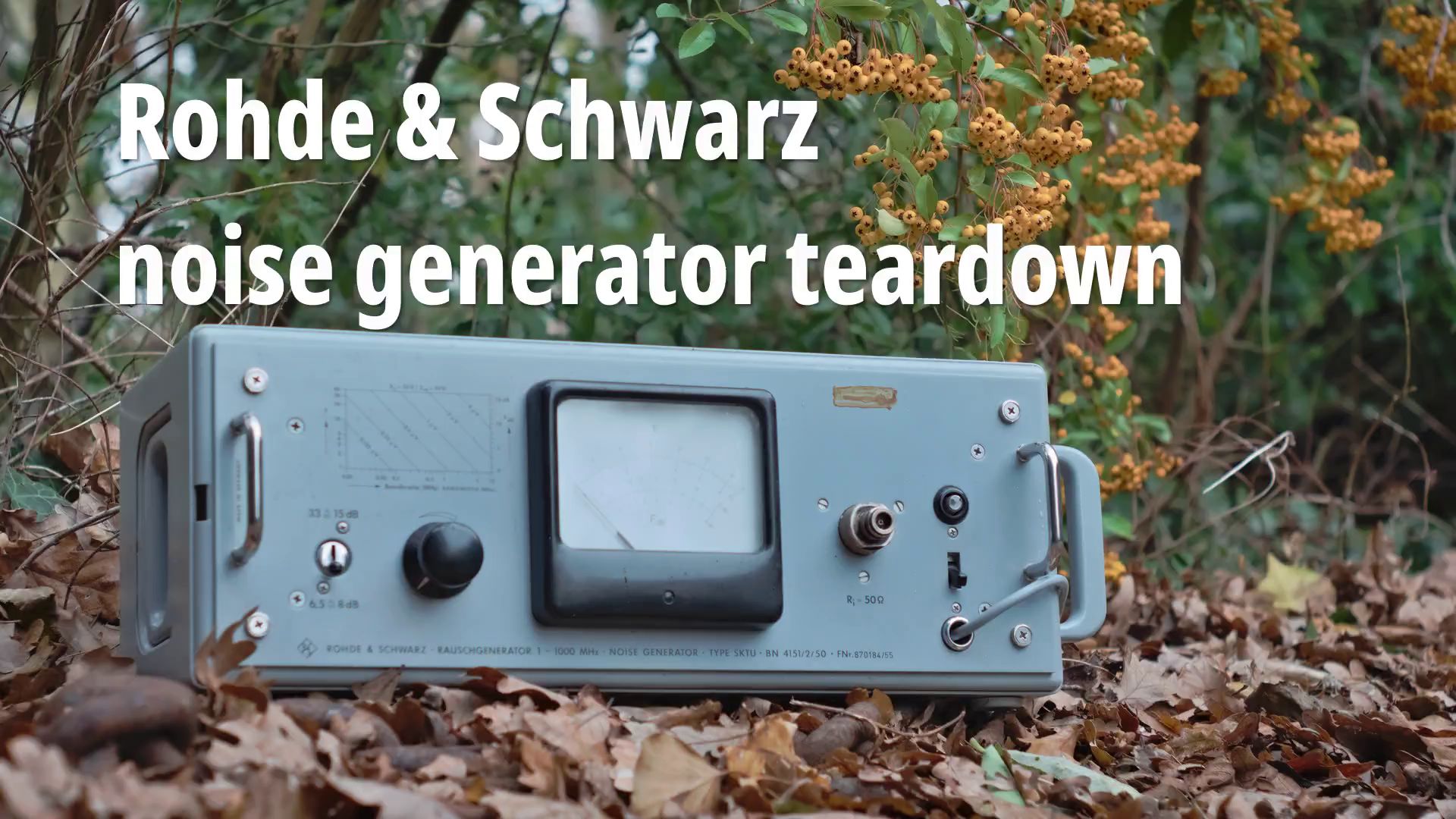 Power up and tear down of a Rohde & Schwarz SKTU BN 4151/2/5 noise generator Power up and tear down of a Rohde & Schwarz SKTU BN 4151/2/5 noise generator